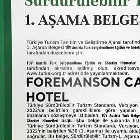Otel Foremanson Cave Nevşehir